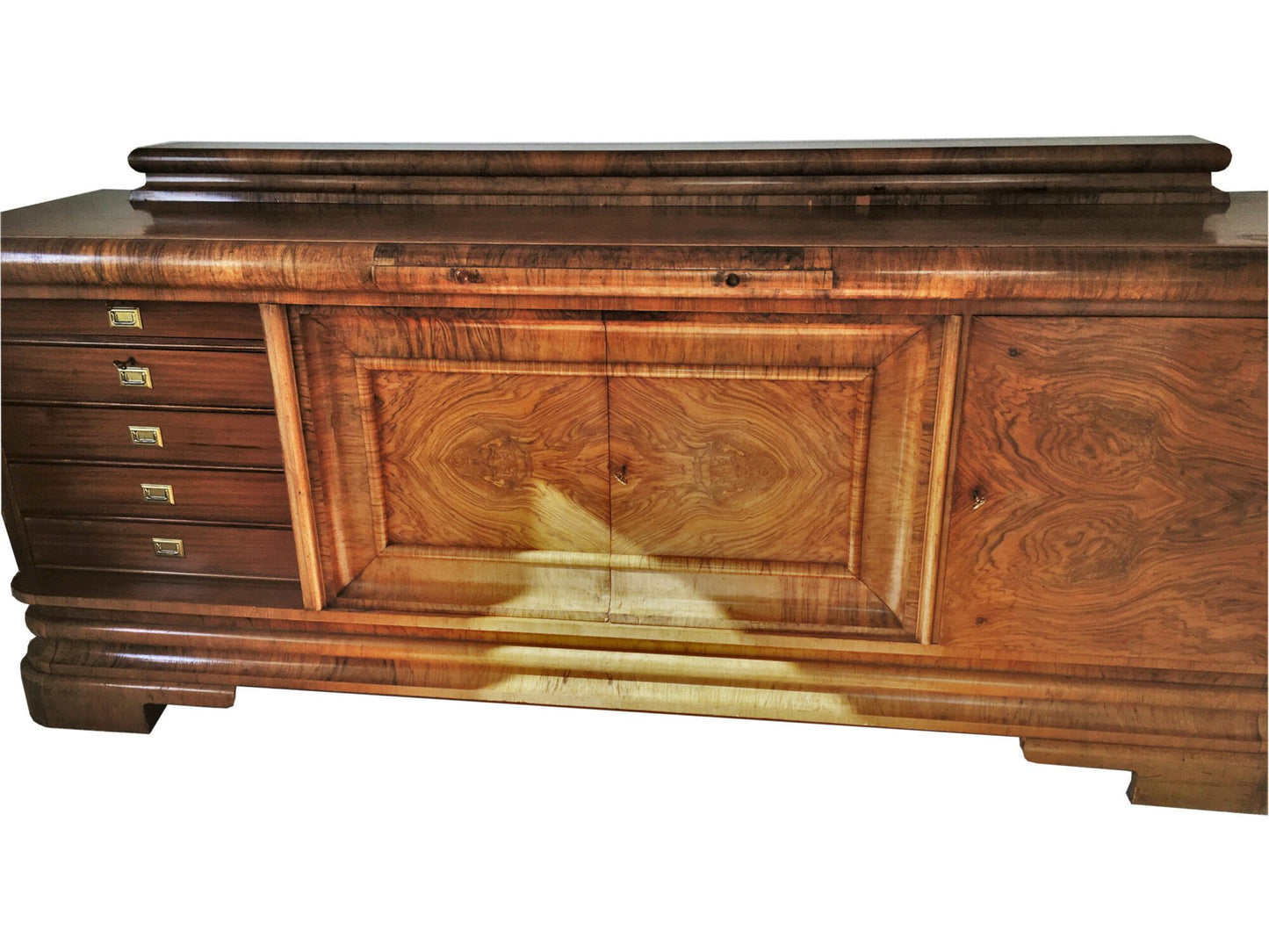 Art-Deco-Sideboard aus Walnussholz