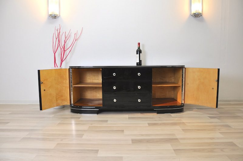 Rundes Art-Deco-Lowboard