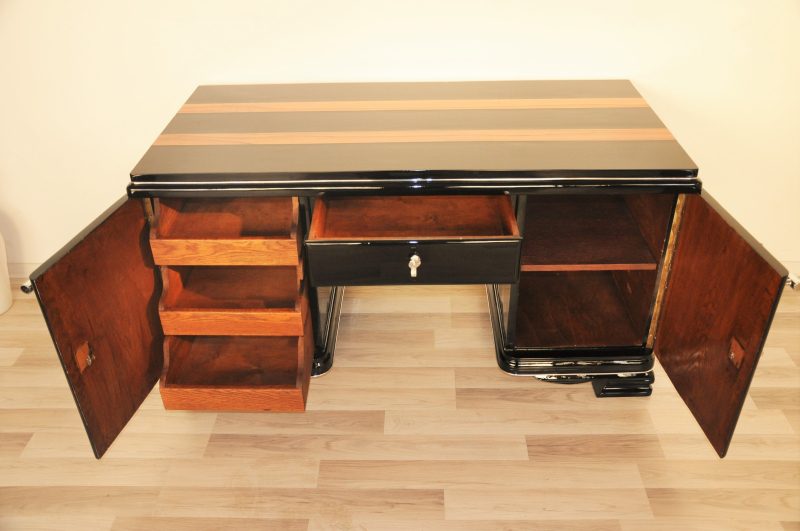 Art Deco Desk made of Indian Apple Wood