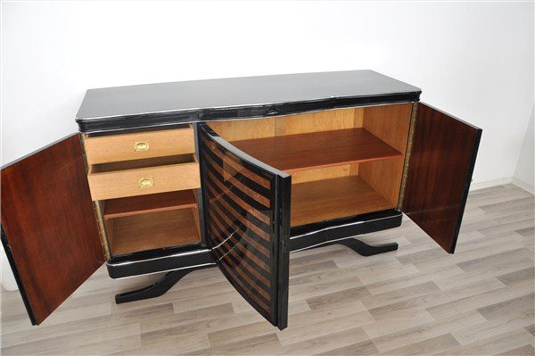 Art Deco Sideboard with Banded Walnut Veneer