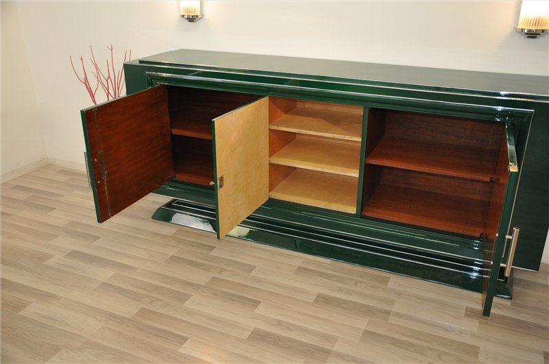 Art Deco Stil Sideboard in Jaguar Racing Green