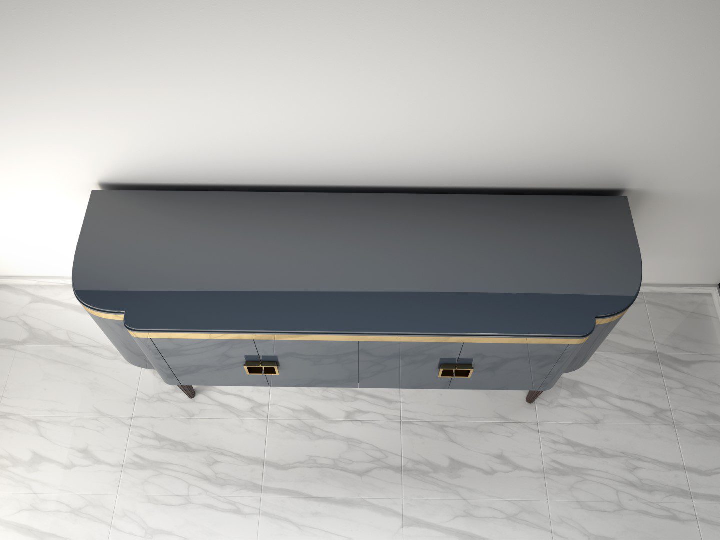 Hochglanz Design Sideboard in Hell-Anthrazit
