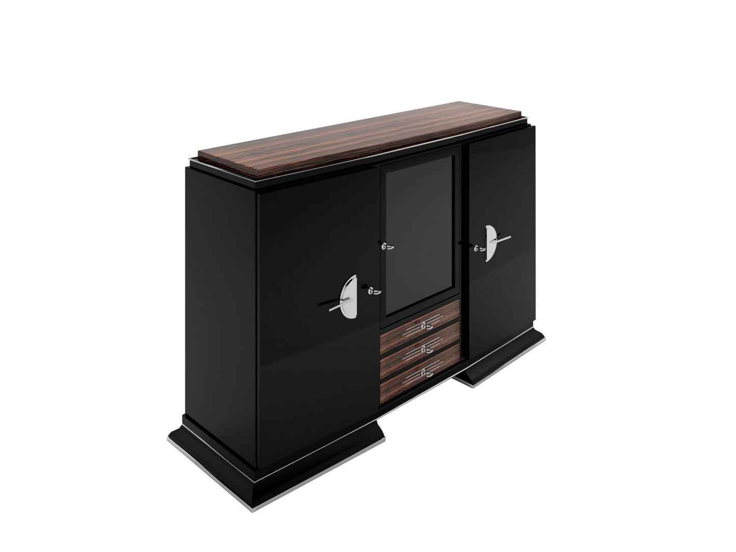 Makassar Design Highboard im Art-Deco-Stil