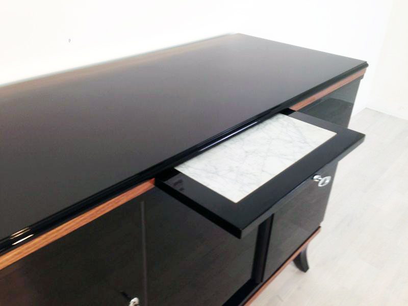 Sideboard im Art-Deco-Stil aus Walnussholz