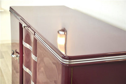 1930s Art Deco Sideboard with a Lilac Lacquer