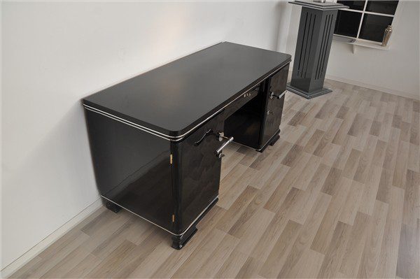 Schmaler Art Deco Schreibtisch