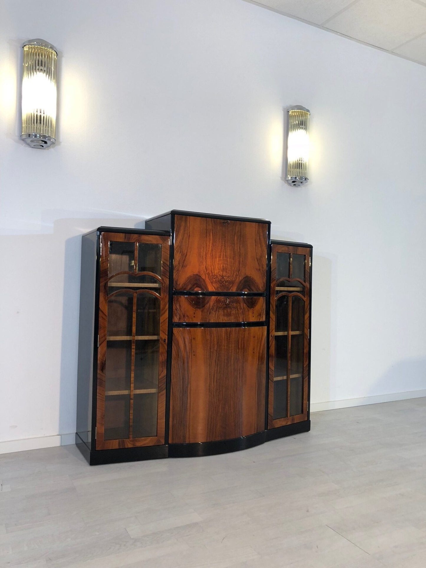 Französischer Art Deco Sekretär aus Walnussholz