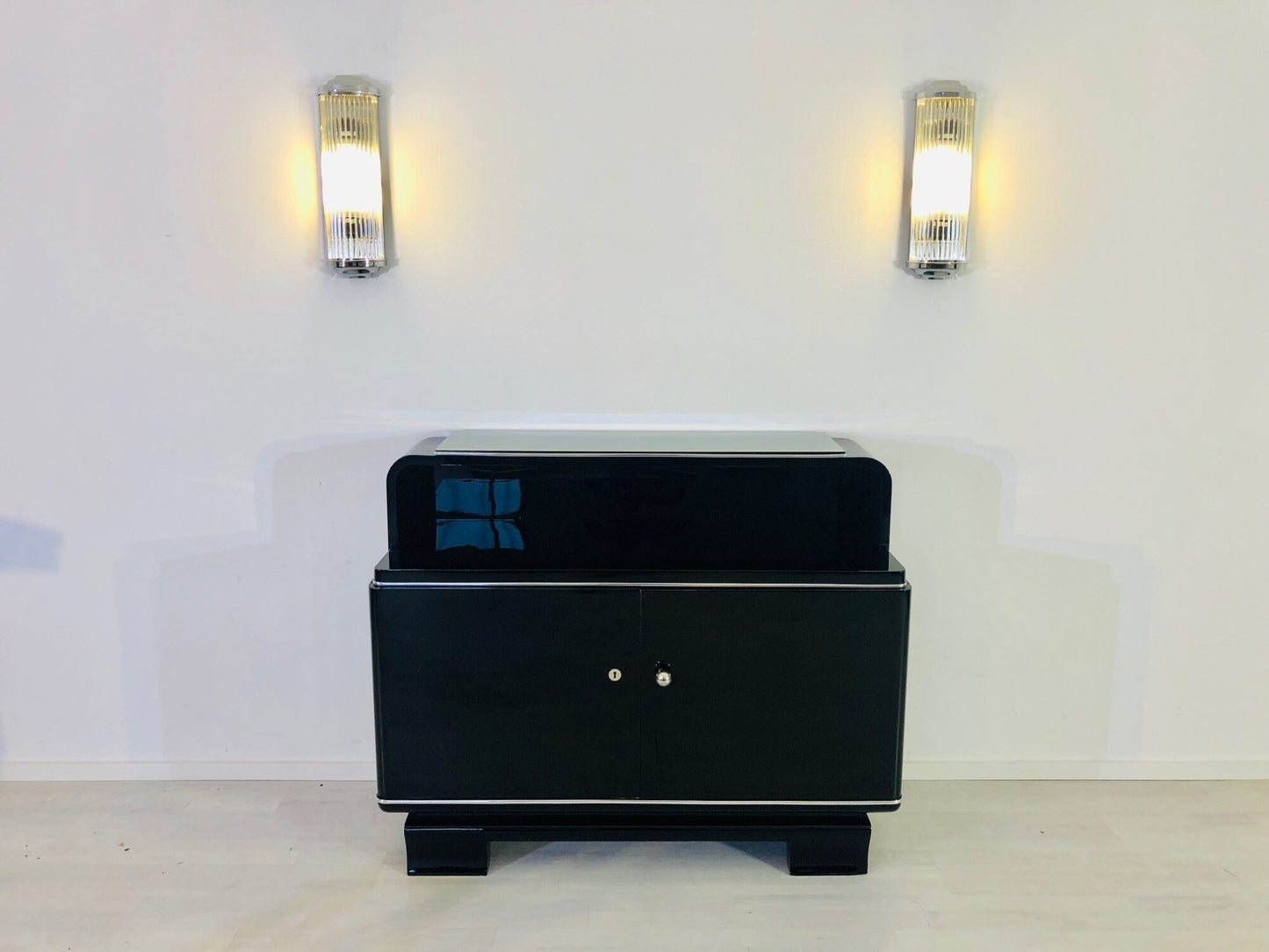 Schwarze 1930er Art Deco Bar aus Frankreich