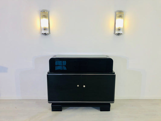 Schwarze 1930er Art Deco Bar aus Frankreich