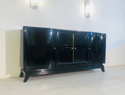 Klassisches 1920er Art Deco Sideboard mit Serpentinen-Türen