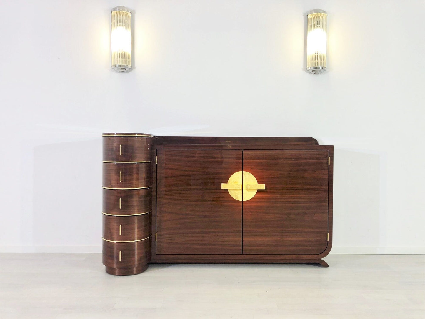 Art Deco Design Palisander Sideboard - High Gloss