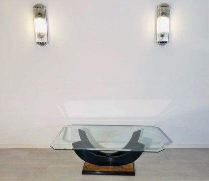 Original Art Deco Couchtisch Walnuss Wurzelholz