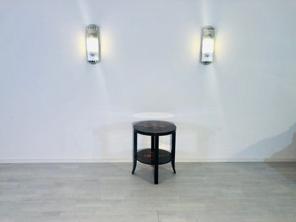 Art Deco Beistelltisch mit einzigartiger Nussbaumplatte