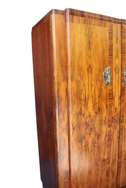 Art Deco Wurzelholz Schrank