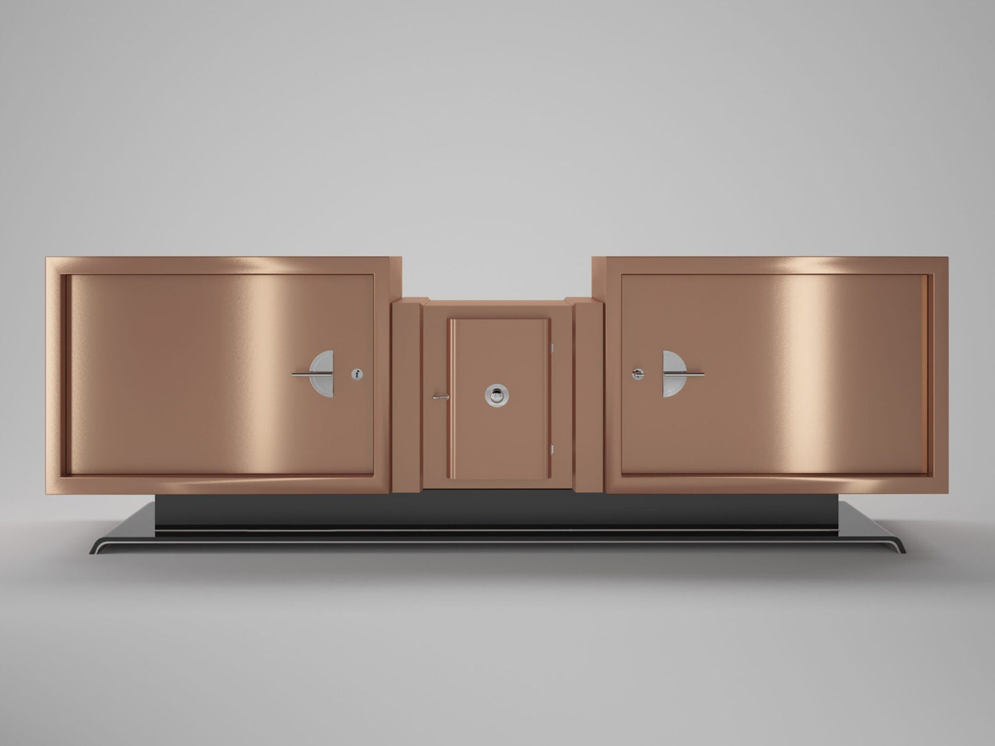 Art Deco Sideboard mit Kupfer-Finish