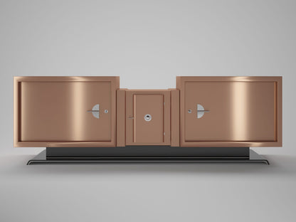 Art Deco Sideboard mit Kupfer-Finish