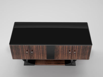 Kleines Art Deco Makassar Sideboard