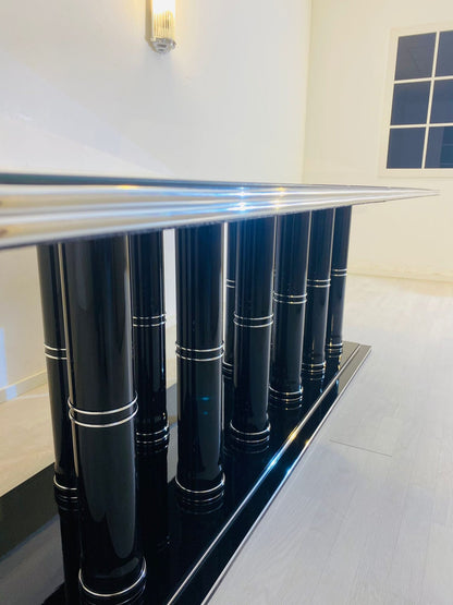 Französischer Art Deco Esstisch mit Säulen Design