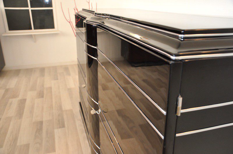 Art Deco Sideboard und Chromliner