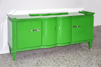 Exklusives und einzigartiges Art Deco Sideboard in Giftgrün