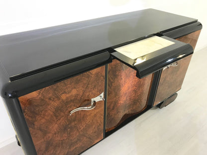 Wurzelholz Art Deco Sideboard aus Frankreich 1920er