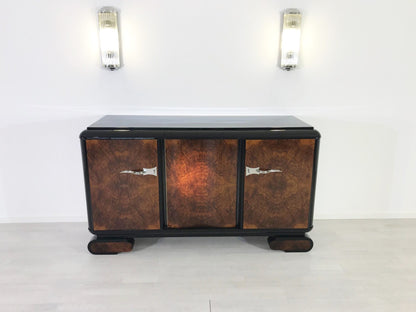 Wurzelholz Art Deco Sideboard aus Frankreich 1920er