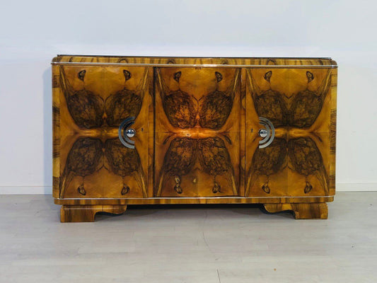 Wurzelholz Art Deco Sideboard aus Frankreich
