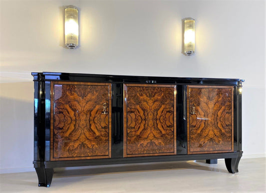 Französisches Art Deco Sideboard Nussbaum 1930er Jahre