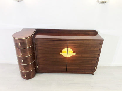 Art Deco Design Palisander Sideboard - High Gloss