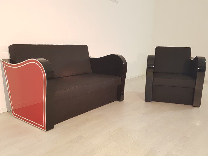 Bühnenbild im Art-Deco-Chromliner-Stil von Lloyd Timm