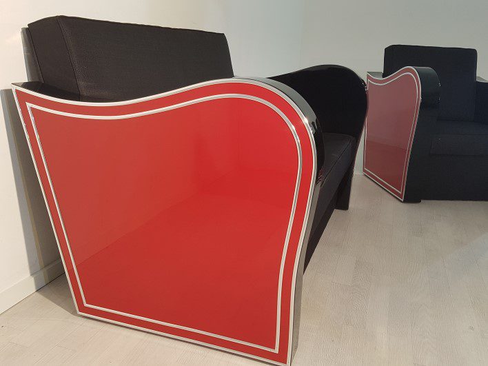 Bühnenbild im Art-Deco-Chromliner-Stil von Lloyd Timm