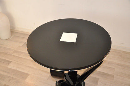 Art Deco Kronen Beistelltisch mit Metall Applikationen