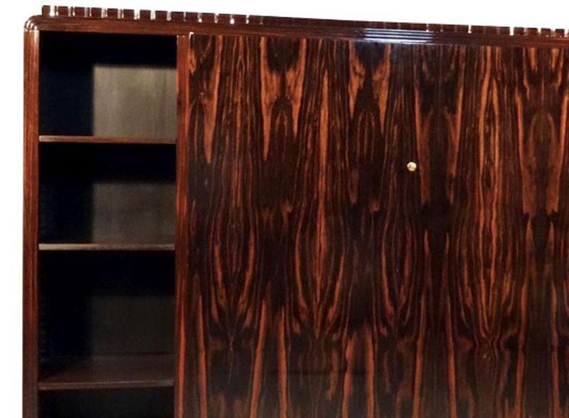 1930er Art Deco Schrank aus Makassarholz