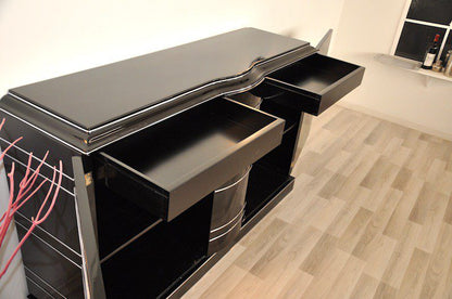 Art Deco Sideboard und Chromliner