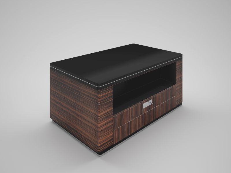 Doppelseitiger Art Deco Design Schreibtisch aus Makassar
