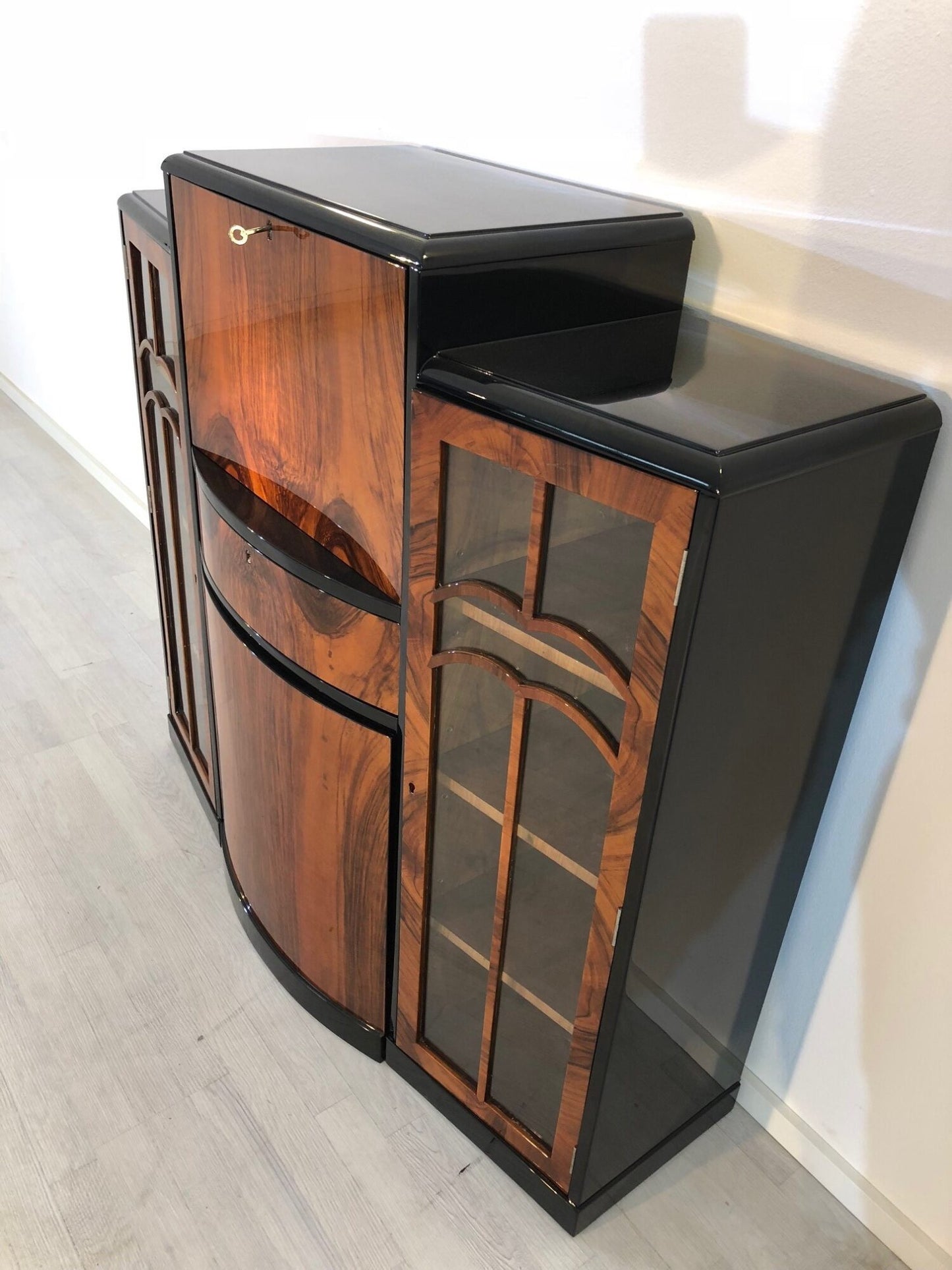 Französischer Art Deco Sekretär aus Walnussholz
