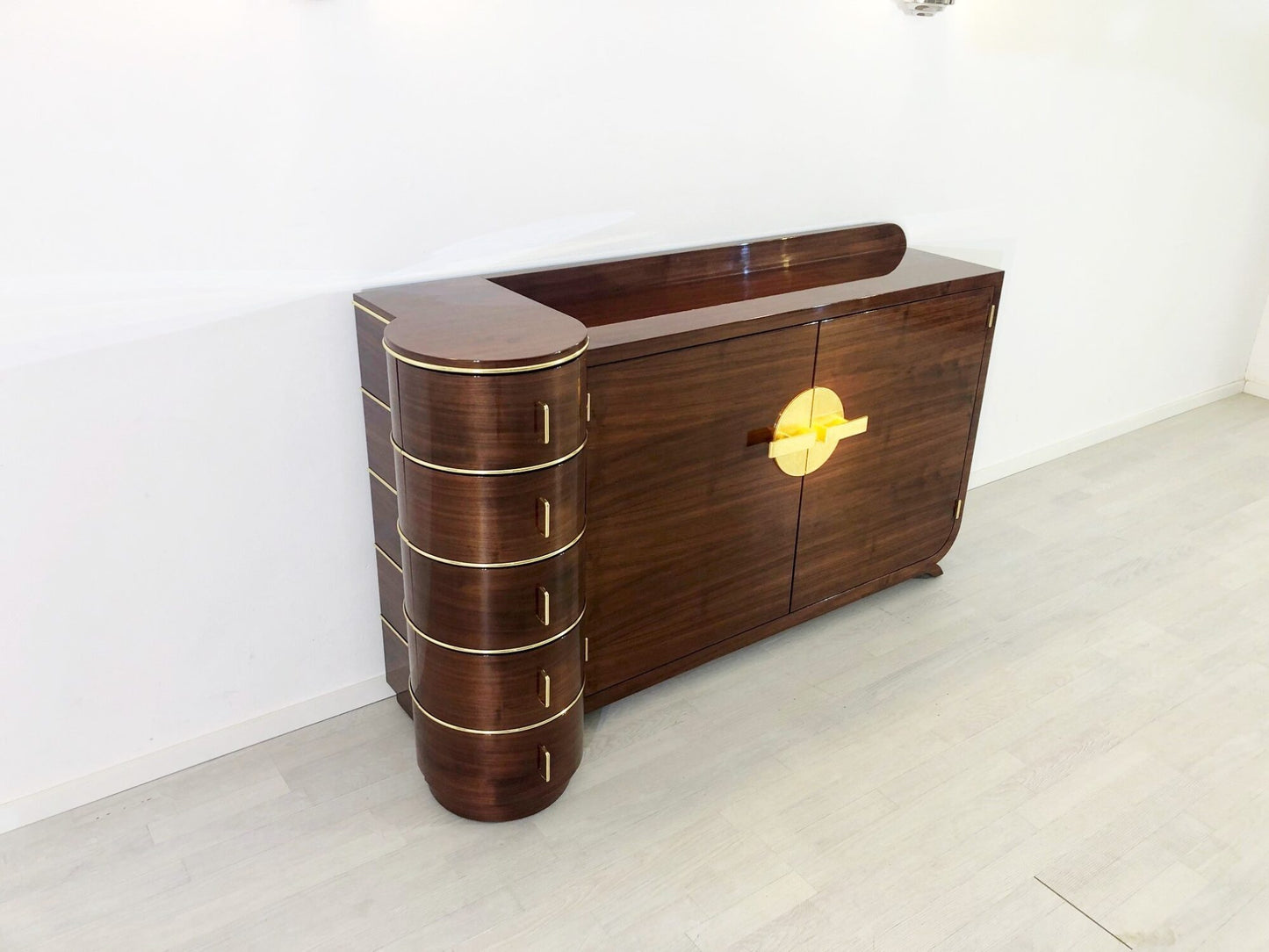 Art Deco Design Palisander Sideboard - High Gloss