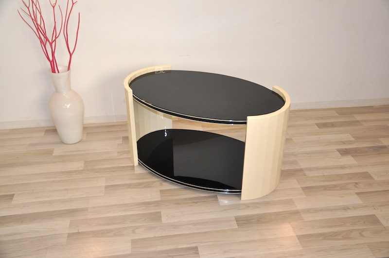 Ovaler Couchtisch im Art-déco-Stil