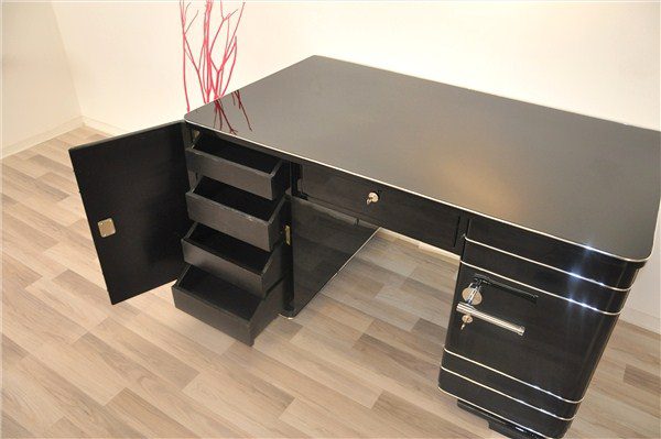Art Deco Chromliner Schreibtisch
