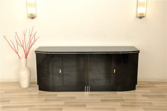 Schwarzes Sideboard im Art-Deco-Stil
