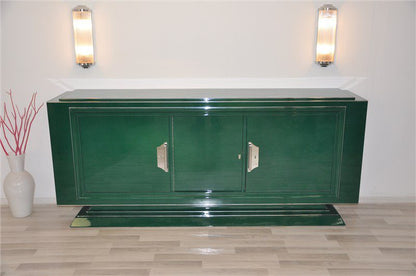 Art Deco Stil Sideboard in Jaguar Racing Green