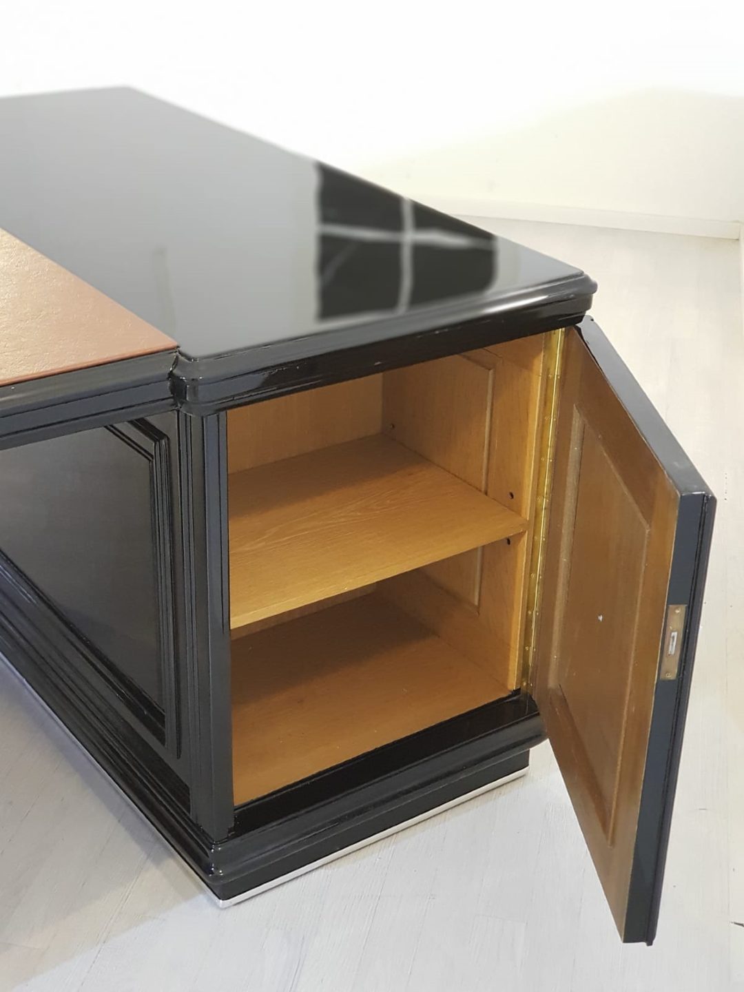 XXL Art Deco Partnerschreibtisch Klavierlack