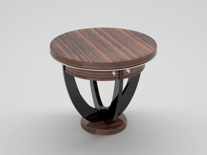 Art Deco Makassar Beistelltisch mit Schubladen