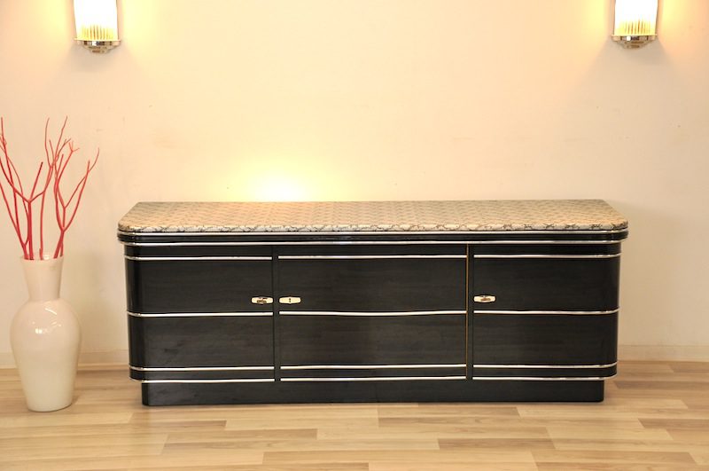 Art-Deco-Sideboard mit Lederplatte