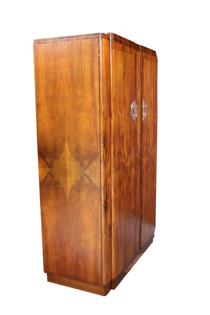 Art Deco Wurzelholz Schrank