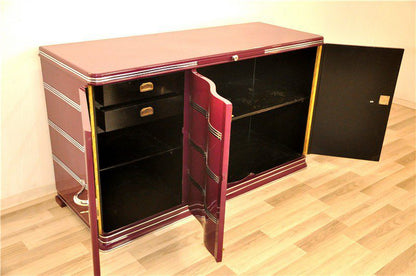Außergewöhnliches fliederfarbenes Art Deco Sideboard