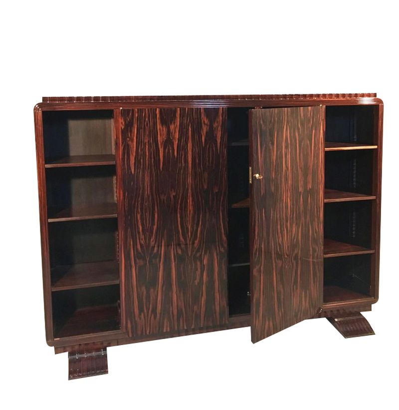 1930er Art Deco Schrank aus Makassarholz