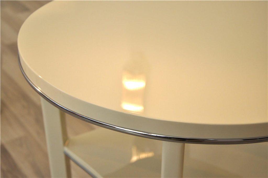 White Side Table Art Deco