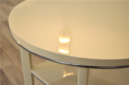 White Side Table Art Deco