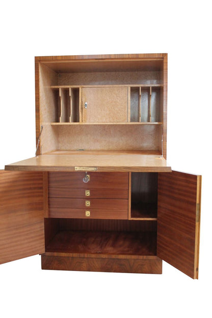 Brauner Art Deco Sekretär